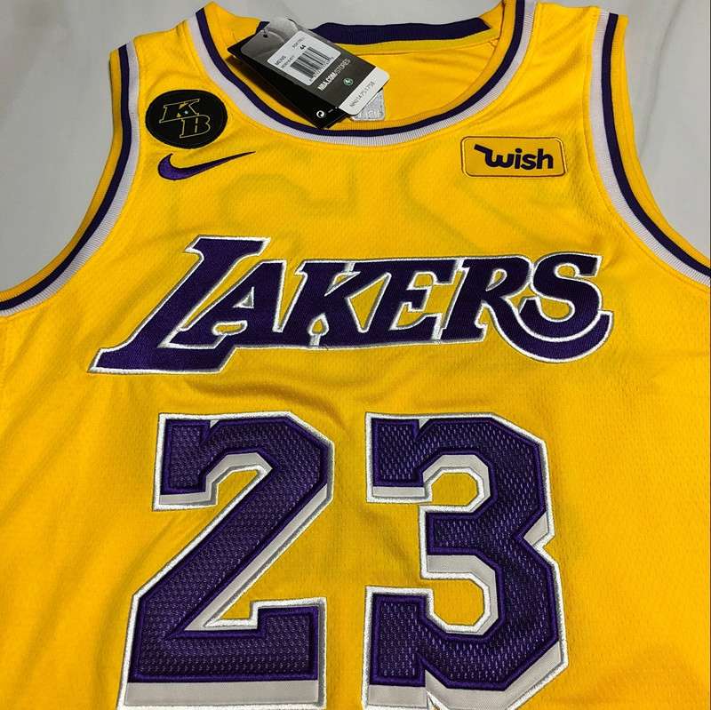 Los Angeles Lakers Yellow #23 JAMES Basketball Jersey (Closely Stitched)