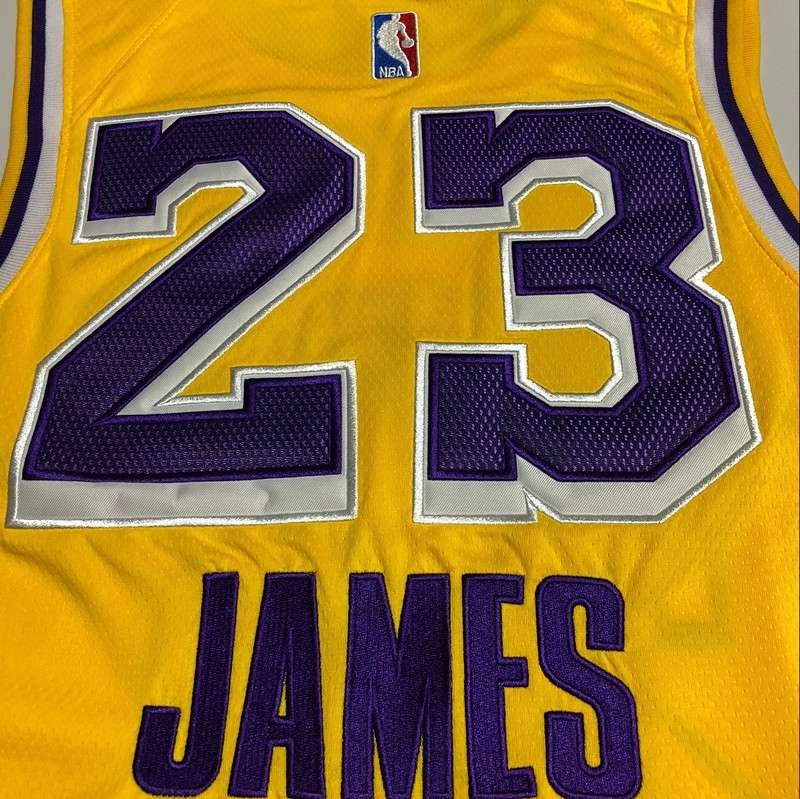 Los Angeles Lakers Yellow #23 JAMES Basketball Jersey (Closely Stitched)