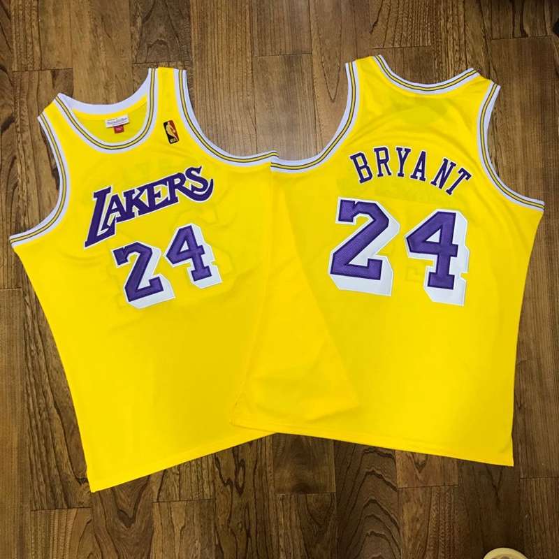 Los Angeles Lakers Yellow #24 BRYANT Basketball Jersey (Closely Stitched)