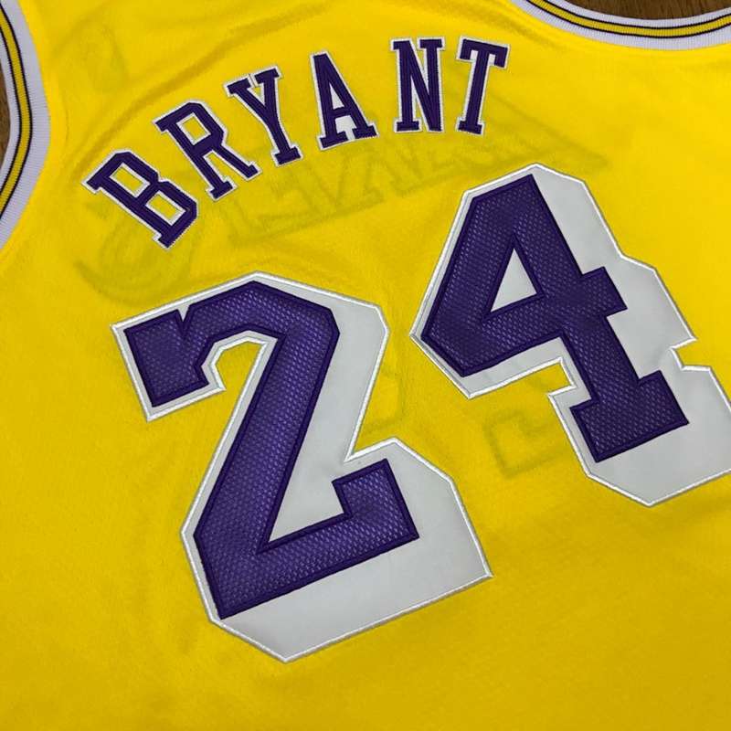 Los Angeles Lakers Yellow #24 BRYANT Basketball Jersey (Closely Stitched)