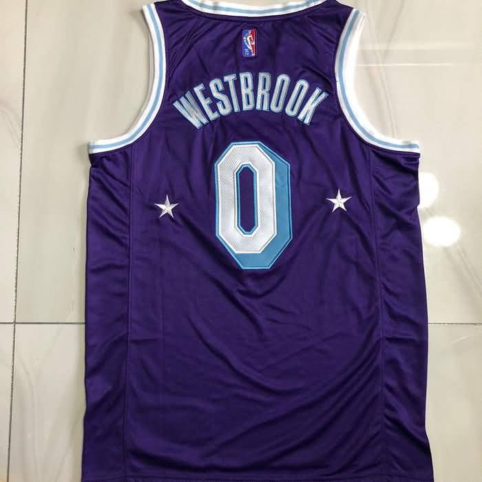 Los Angeles Lakers 21/22 Purple #0 WESTBROOK City Basketball Jersey (Closely Stitched)