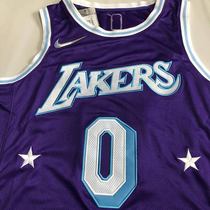 Los Angeles Lakers 21/22 Purple #0 WESTBROOK City Basketball Jersey (Closely Stitched)