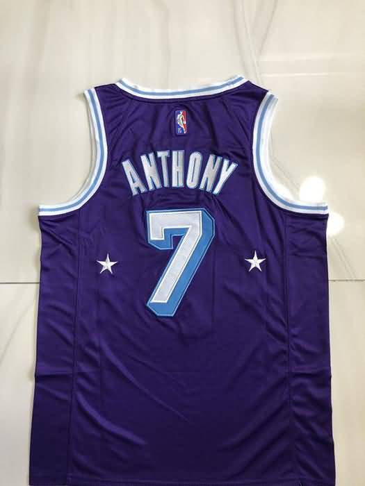 Los Angeles Lakers 21/22 Purple #7 ANTHONY City Basketball Jersey (Closely Stitched)