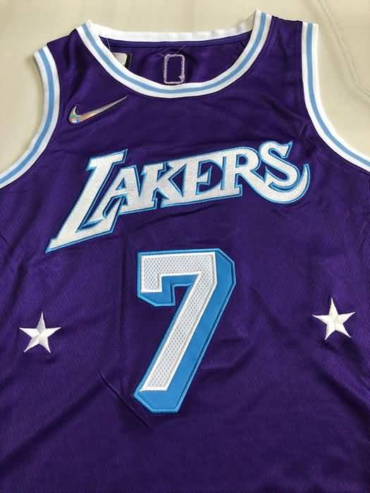 Los Angeles Lakers 21/22 Purple #7 ANTHONY City Basketball Jersey (Closely Stitched)