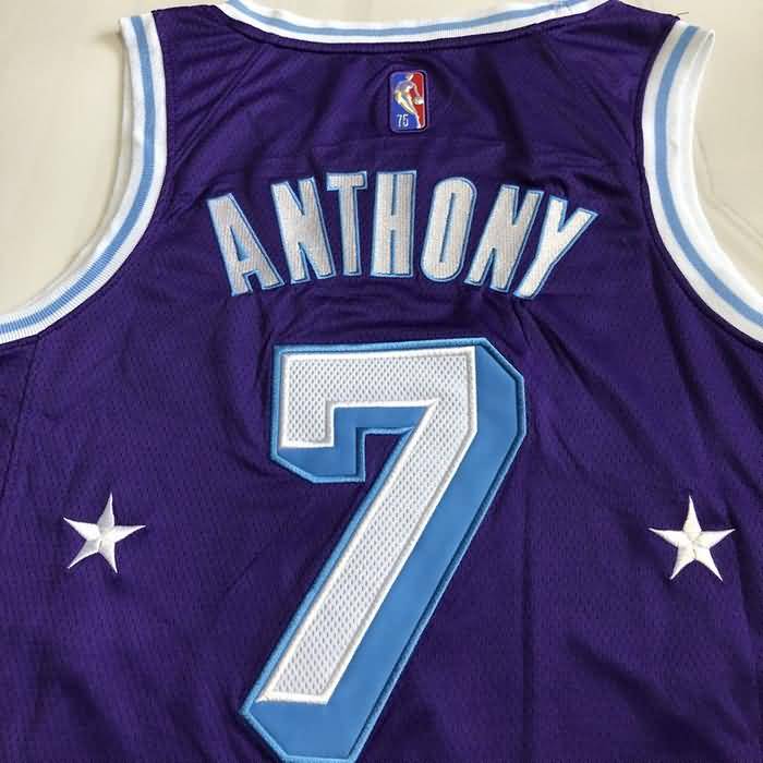 Los Angeles Lakers 21/22 Purple #7 ANTHONY City Basketball Jersey (Closely Stitched)