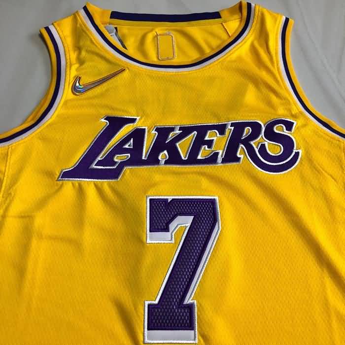 Los Angeles Lakers 21/22 Yellow #7 ANTHONY Basketball Jersey (Closely Stitched)