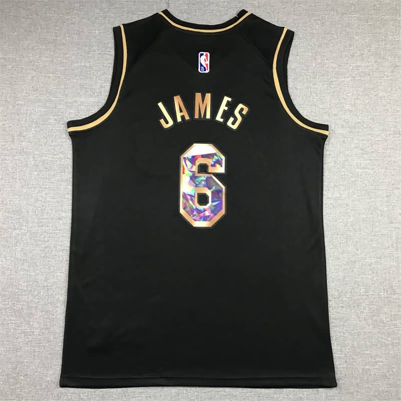 Los Angeles Lakers 21/22 Black #6 JAMES Basketball Jersey (Stitched)