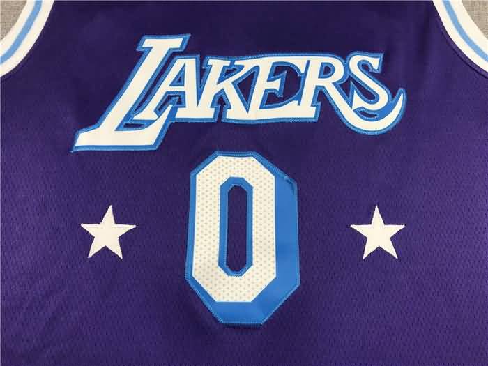 Los Angeles Lakers 21/22 Purple #0 WESTBROOK City Basketball Jersey (Stitched)