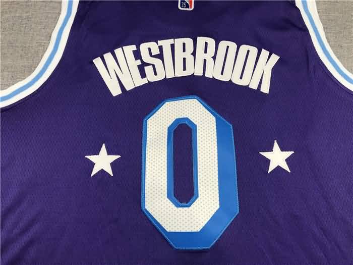 Los Angeles Lakers 21/22 Purple #0 WESTBROOK City Basketball Jersey (Stitched)