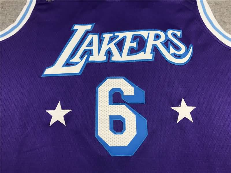 Los Angeles Lakers 21/22 Purple #6 JAMES City Basketball Jersey (Stitched)