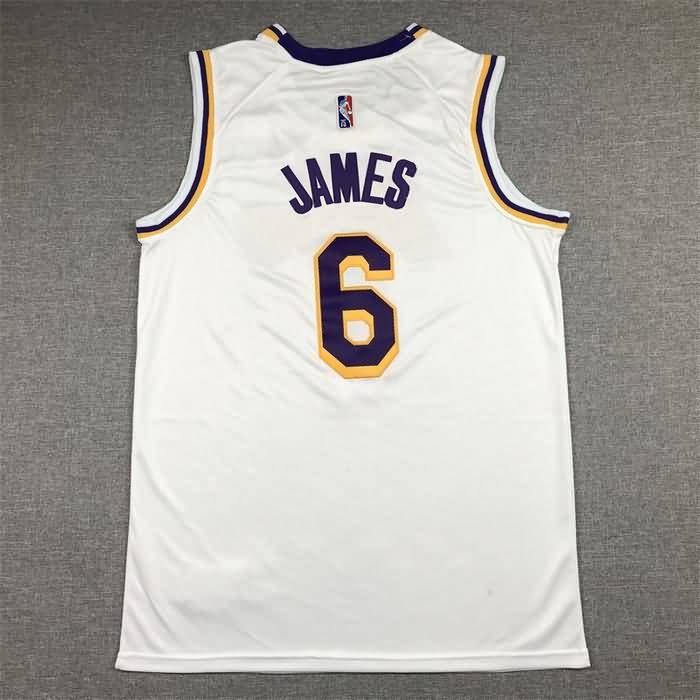 Los Angeles Lakers 21/22 White #6 JAMES Basketball Jersey (Stitched)