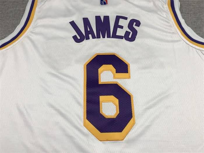 Los Angeles Lakers 21/22 White #6 JAMES Basketball Jersey (Stitched)