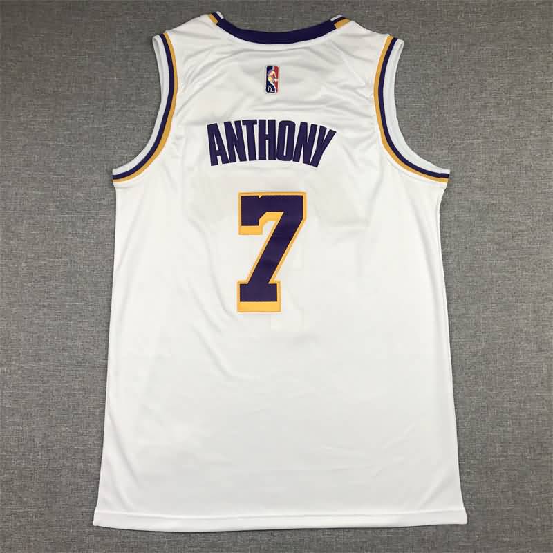 Los Angeles Lakers 21/22 White #7 ANTHONY Basketball Jersey (Stitched)