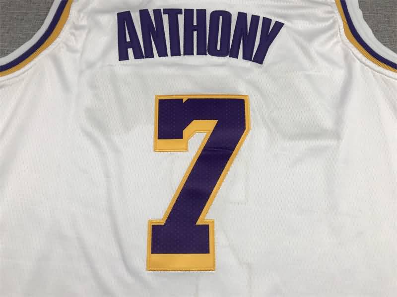 Los Angeles Lakers 21/22 White #7 ANTHONY Basketball Jersey (Stitched)