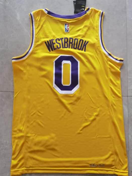 Los Angeles Lakers 21/22 Yellow #0 WESTBROOK Basketball Jersey (Stitched)