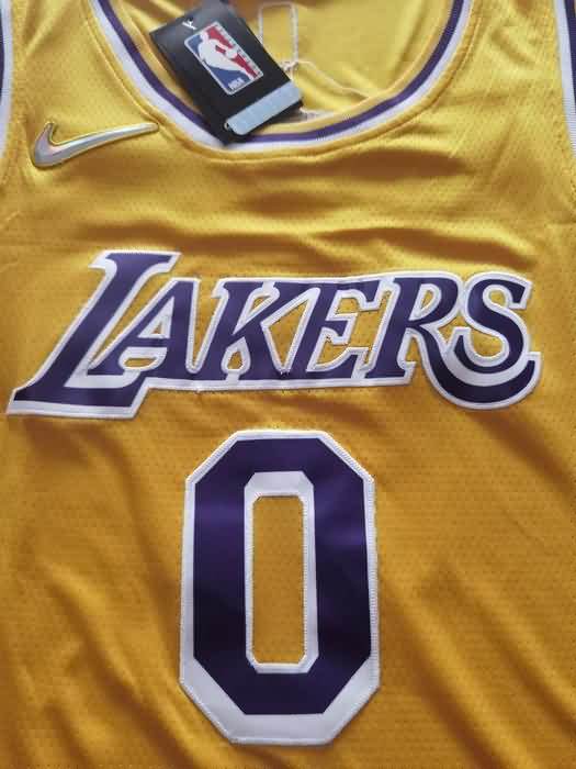 Los Angeles Lakers 21/22 Yellow #0 WESTBROOK Basketball Jersey (Stitched)