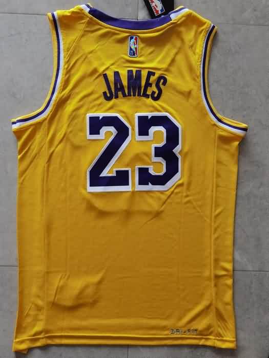 Los Angeles Lakers 21/22 Yellow #23 JAMES Basketball Jersey (Stitched)