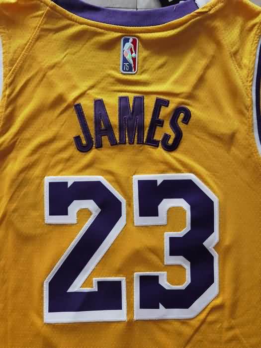 Los Angeles Lakers 21/22 Yellow #23 JAMES Basketball Jersey (Stitched)