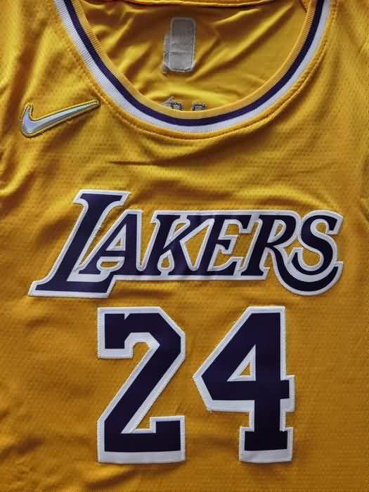 Los Angeles Lakers 21/22 Yellow #24 BRYANT Basketball Jersey (Stitched)