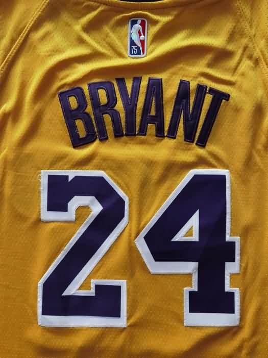 Los Angeles Lakers 21/22 Yellow #24 BRYANT Basketball Jersey (Stitched)