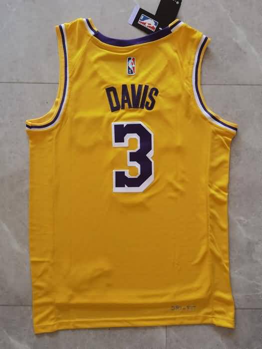 Los Angeles Lakers 21/22 Yellow #3 DAVIS Basketball Jersey (Stitched)