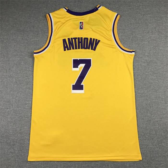 Los Angeles Lakers 21/22 Yellow #7 ANTHONY Basketball Jersey (Stitched)