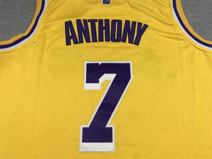 Los Angeles Lakers 21/22 Yellow #7 ANTHONY Basketball Jersey (Stitched)