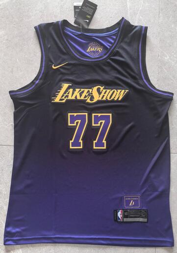 24/25 Los Angeles Lakers Purple #77 DONCIC Basketball Jersey (Stitched)