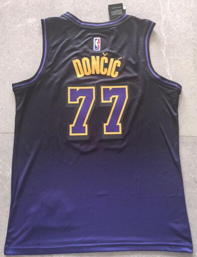 24/25 Los Angeles Lakers Purple #77 DONCIC Basketball Jersey (Stitched)