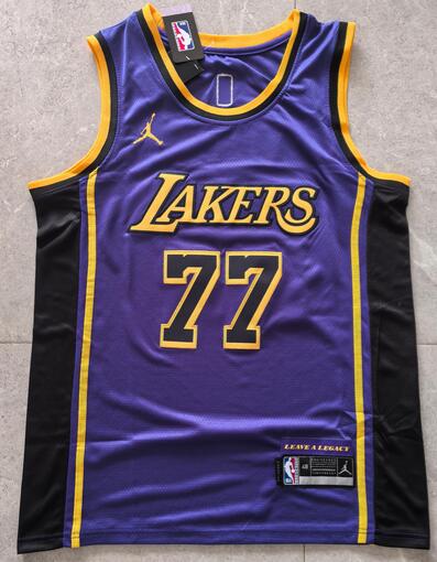 24/25 Los Angeles Lakers Purple #77 DONCIC Basketball Jersey (Stitched) 02