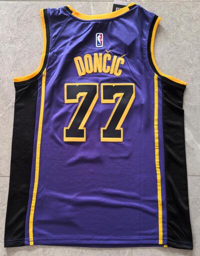 24/25 Los Angeles Lakers Purple #77 DONCIC Basketball Jersey (Stitched) 02