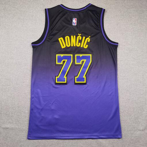 24/25 Los Angeles Lakers Purple #77 DONCIC Basketball Jersey (Stitched) 03