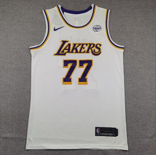 24/25 Los Angeles Lakers White #77 DONCIC Basketball Jersey (Stitched)