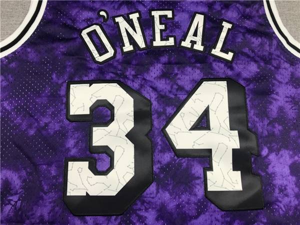 Los Angeles Lakers Purple #34 ONEAL Classics Basketball Jersey 02 (Stitched)