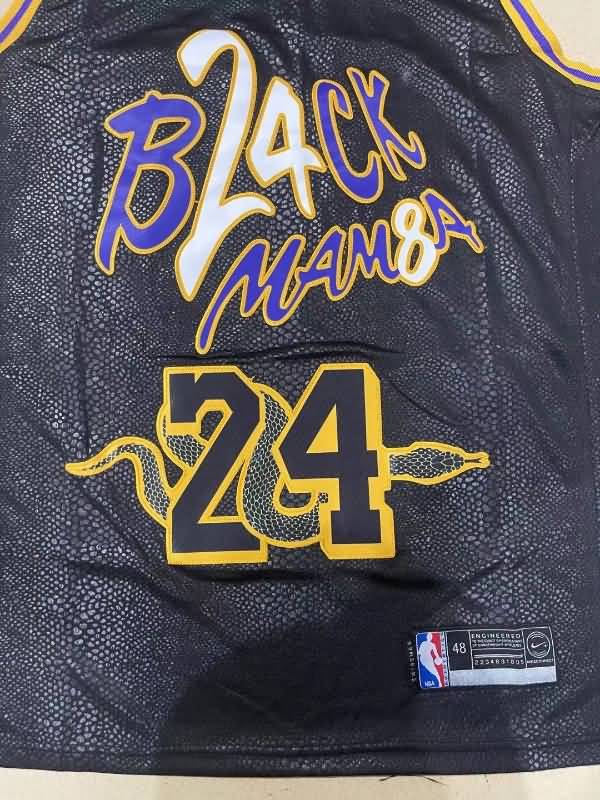 Los Angeles Lakers Black #24 BRYANT Basketball Jersey 05 (Stitched)