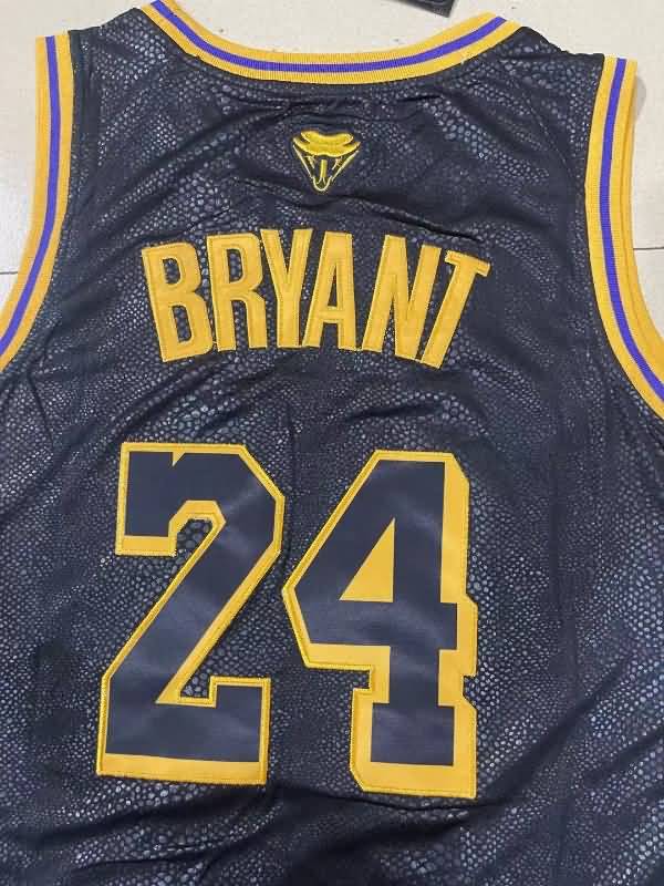 Los Angeles Lakers Black #24 BRYANT Basketball Jersey 05 (Stitched)