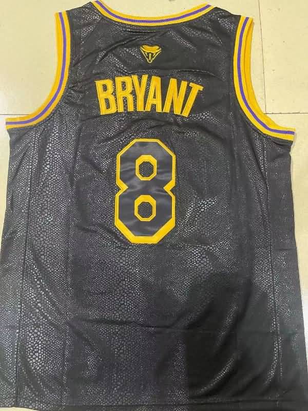 Los Angeles Lakers Black #8 BRYANT Basketball Jersey 02 (Stitched)