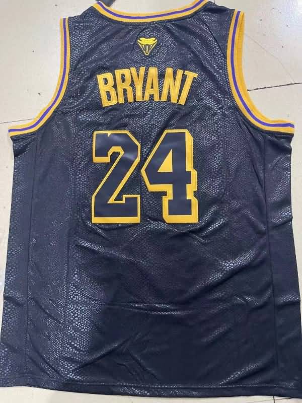 Los Angeles Lakers Black #8 #24 BRYANT Basketball Jersey 03 (Stitched)