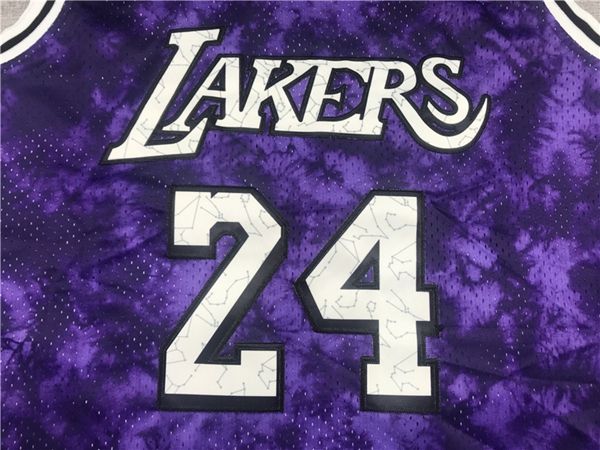 Los Angeles Lakers Purple #24 BRYANT Basketball Jersey (Stitched) 06