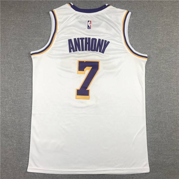 Los Angeles Lakers White #7 ANTHONY Basketball Jersey (Stitched)