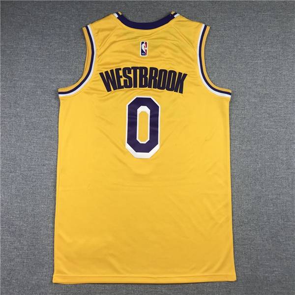 Los Angeles Lakers Yellow #0 WESTBROOK Basketball Jersey (Stitched)