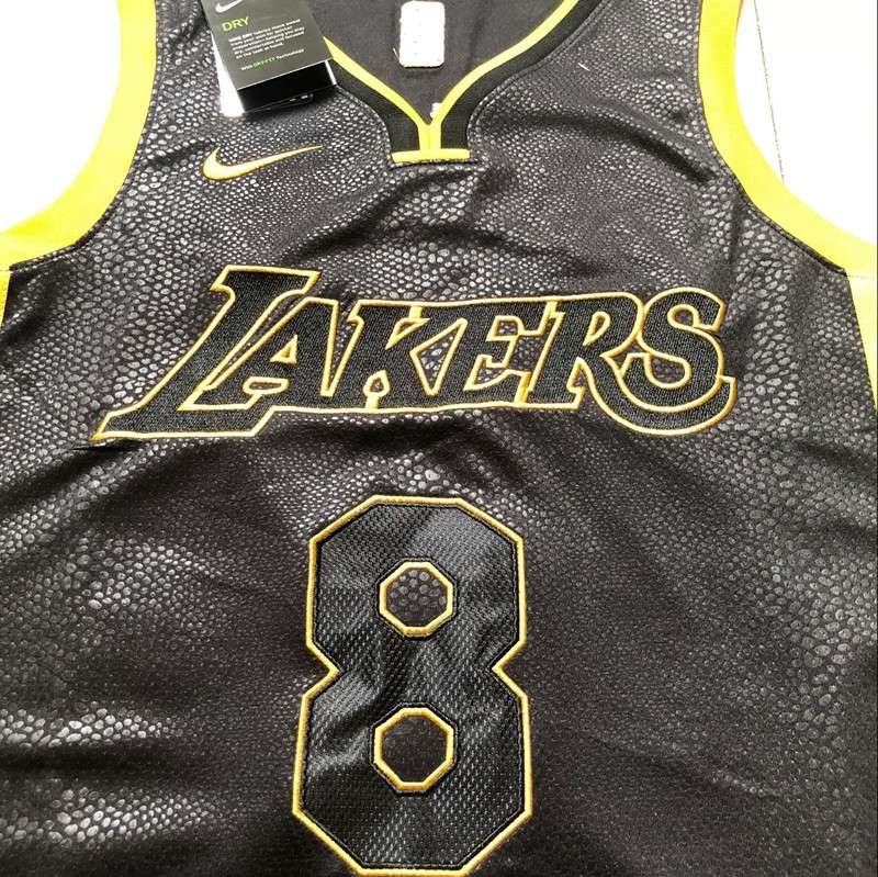 Los Angeles Lakers Black #8 And #24 BRYANT Classics Basketball Jersey (Closely Stitched)