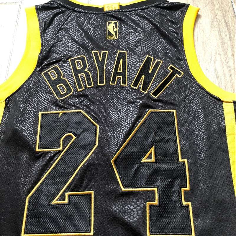 Los Angeles Lakers Black #8 And #24 BRYANT Classics Basketball Jersey (Closely Stitched)