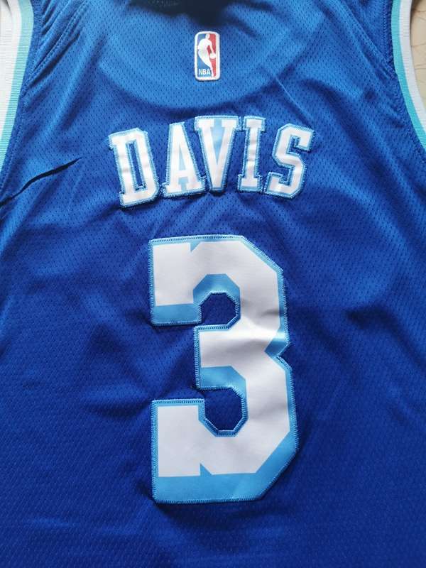 Los Angeles Lakers Blue #3 DAVIS Classics Basketball Jersey (Stitched)