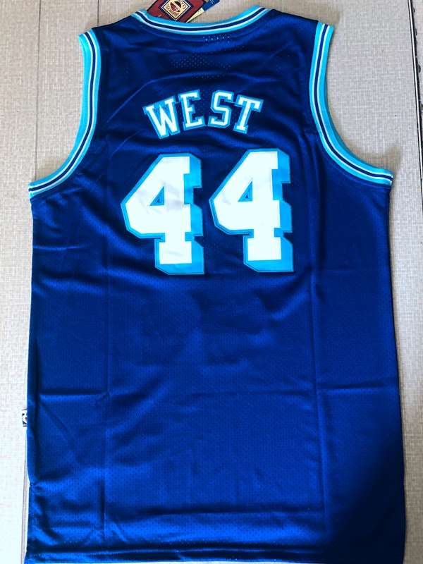 Los Angeles Lakers Blue #44 WEST Classics Basketball Jersey (Stitched)