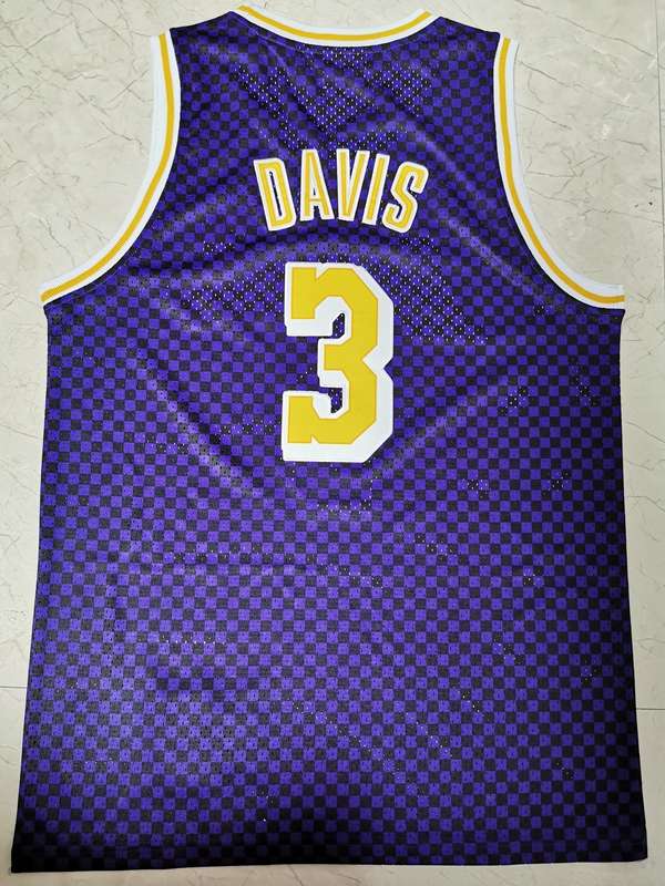 Los Angeles Lakers Purple #3 DAVIS Classics Basketball Jersey (Stitched)