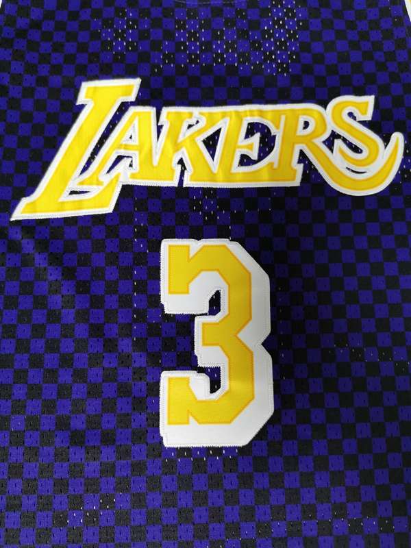 Los Angeles Lakers Purple #3 DAVIS Classics Basketball Jersey (Stitched)