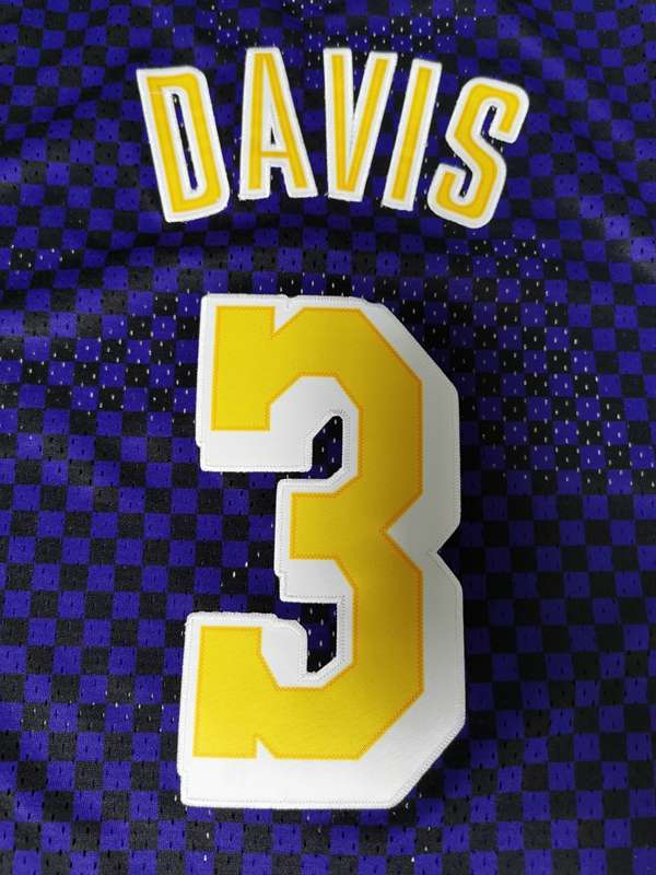 Los Angeles Lakers Purple #3 DAVIS Classics Basketball Jersey (Stitched)