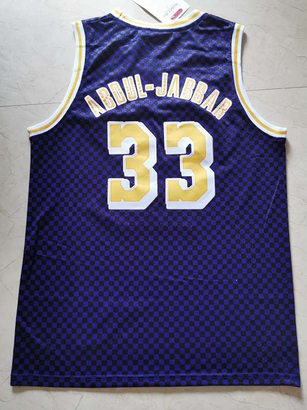 Los Angeles Lakers Purple #33 ABDUL-JABBAR Classics Basketball Jersey (Stitched)