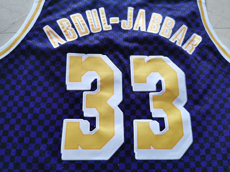 Los Angeles Lakers Purple #33 ABDUL-JABBAR Classics Basketball Jersey (Stitched)